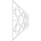 Ekena Millwork Set of Four Panels for 94 1/2"W x 28 1/4"H Gypsum Fretwork Wainscot Wall Paneling WPKP14X01X47GYP - alternate 3